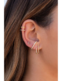 Cz Double Band Ear Suspender Earrings
