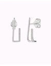 Cz Double Band Ear Suspender Earrings