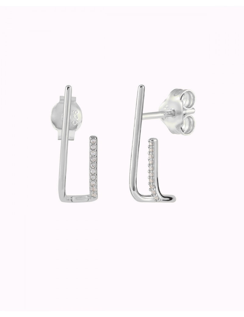 Cz Double Band Ear Suspender Earrings