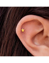 Pendientes stud minimalistas en forma de estrella - Tamaño mediano