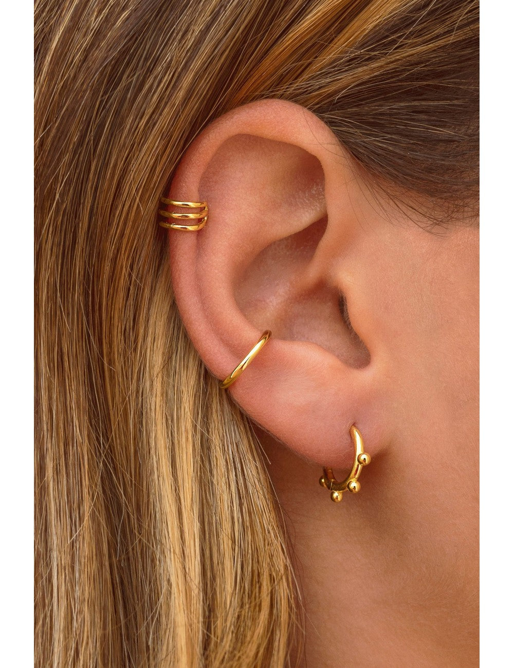 Triple Band Ear Cuff Earrings