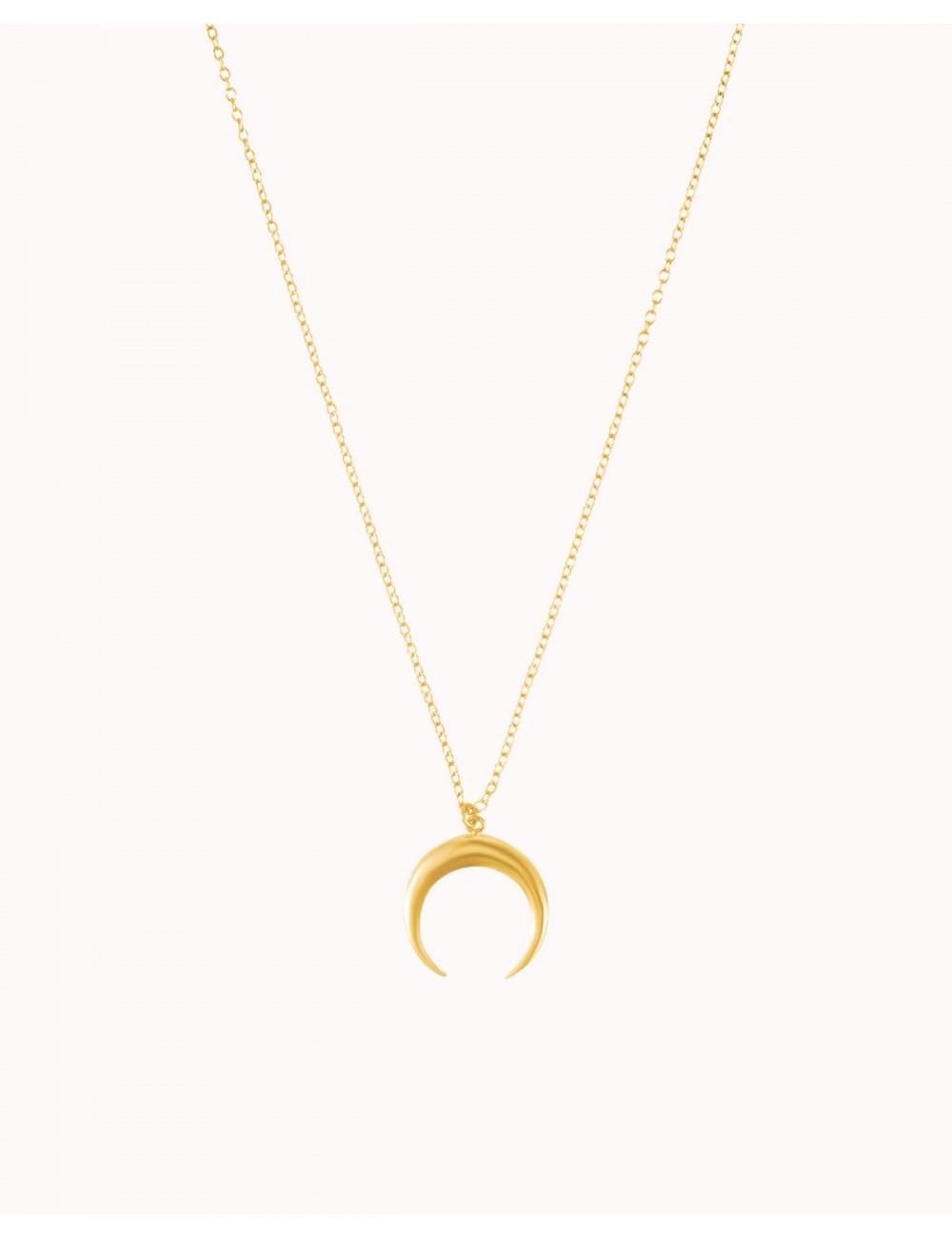 Collar con colgante en forma de luna invertida