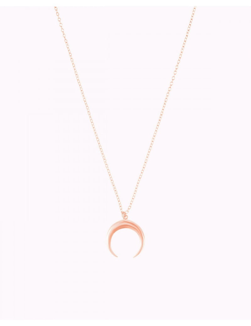 Collar con colgante en forma de luna invertida