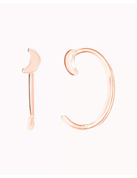 Pendientes de aro abierto en forma de luna