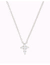 Tiny CZ Cross Pendant Chain Necklace