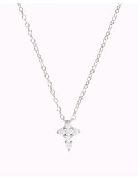 Tiny CZ Cross Pendant Chain Necklace