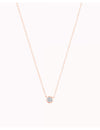 Dainty Bezel CZ Pendant Necklace