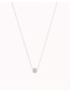 Dainty Bezel CZ Pendant Necklace