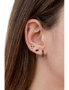 Onyx Open Huggie Hoop Earrings - Ear hugger