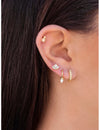 Boucles d'oreilles créoles en opale