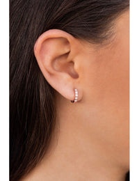 Boucles d'oreilles créoles en opale
