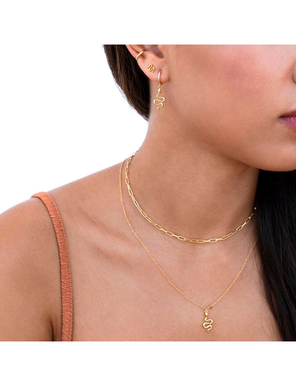 Paperclip Chain Choker Necklace - 2 sizes available
