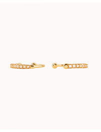 Pave CZ 1 Band Ear Cuff Earrings