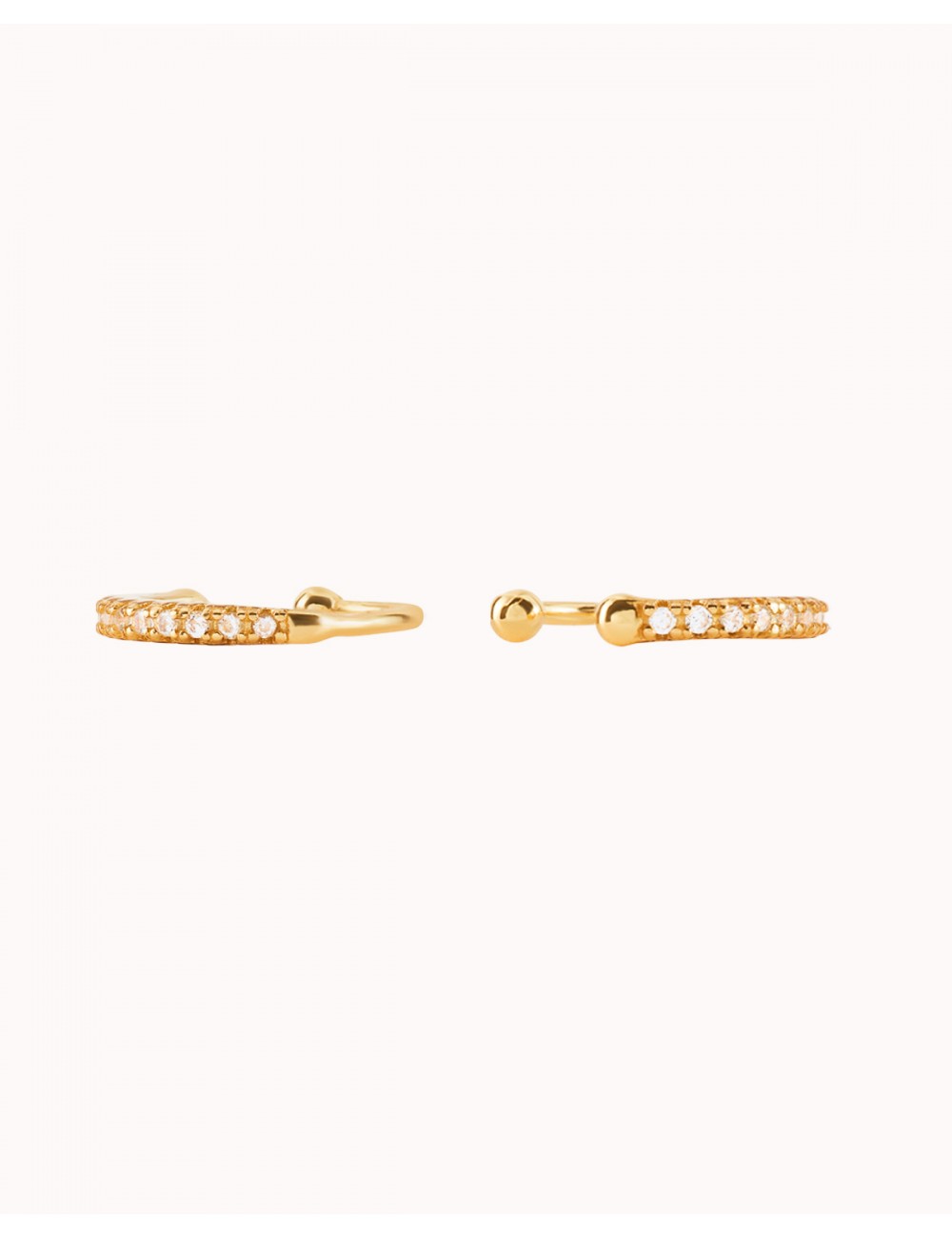 Pave CZ 1 Band Ear Cuff Earrings