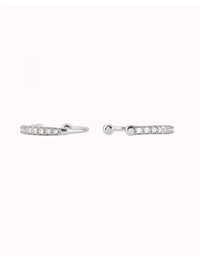 Pave CZ 1 Band Ear Cuff Earrings