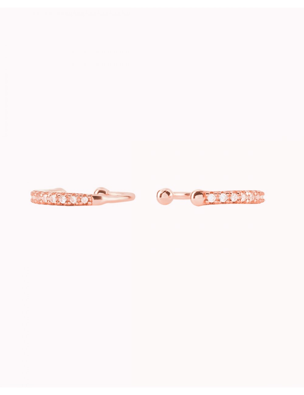 Pave CZ 1 Band Ear Cuff Earrings