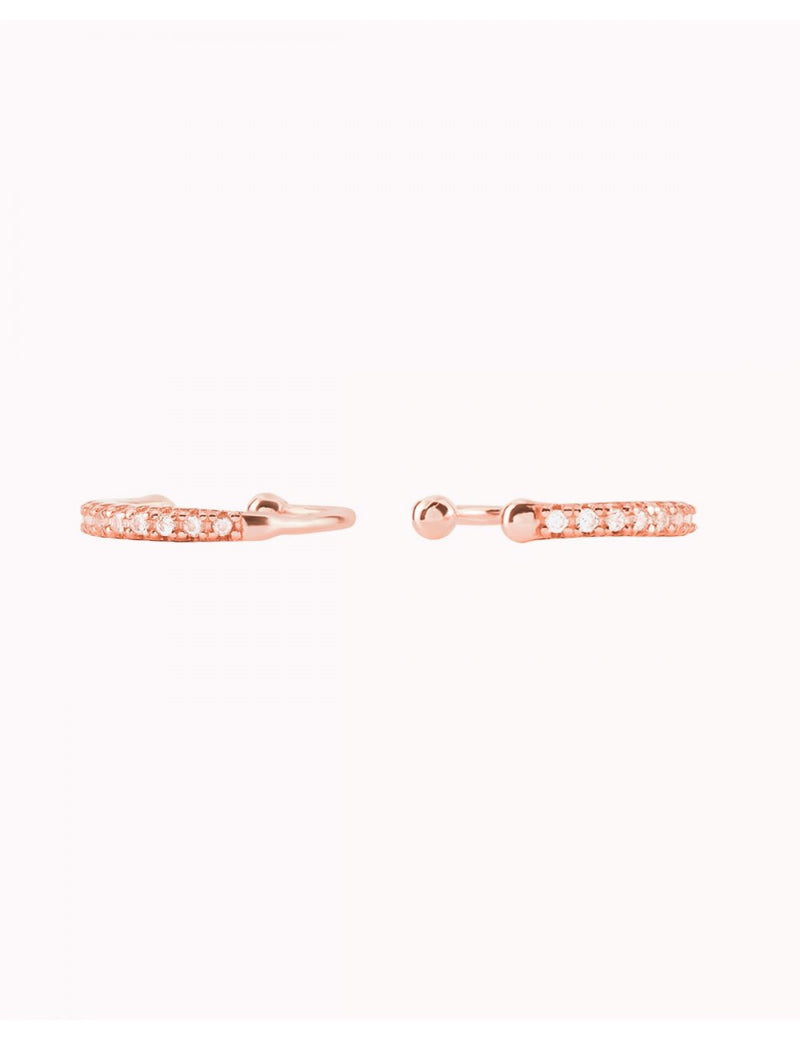 Pave CZ 1 Band Ear Cuff Earrings