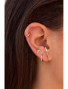 Pendientes de aro huggie ear lobe cuff lisos