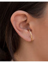 Pendientes de aro huggie ear lobe cuff lisos
