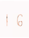 Pendientes de aro huggie ear lobe cuff lisos