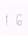 Pendientes de aro huggie ear lobe cuff lisos