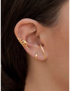 Pendientes de aro huggie ear lobe cuff lisos
