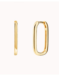 Pendientes de aro rectangulares