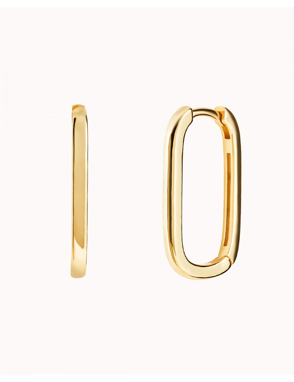Pendientes de aro rectangulares