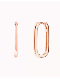 Pendientes de aro rectangulares