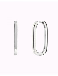 Pendientes de aro rectangulares