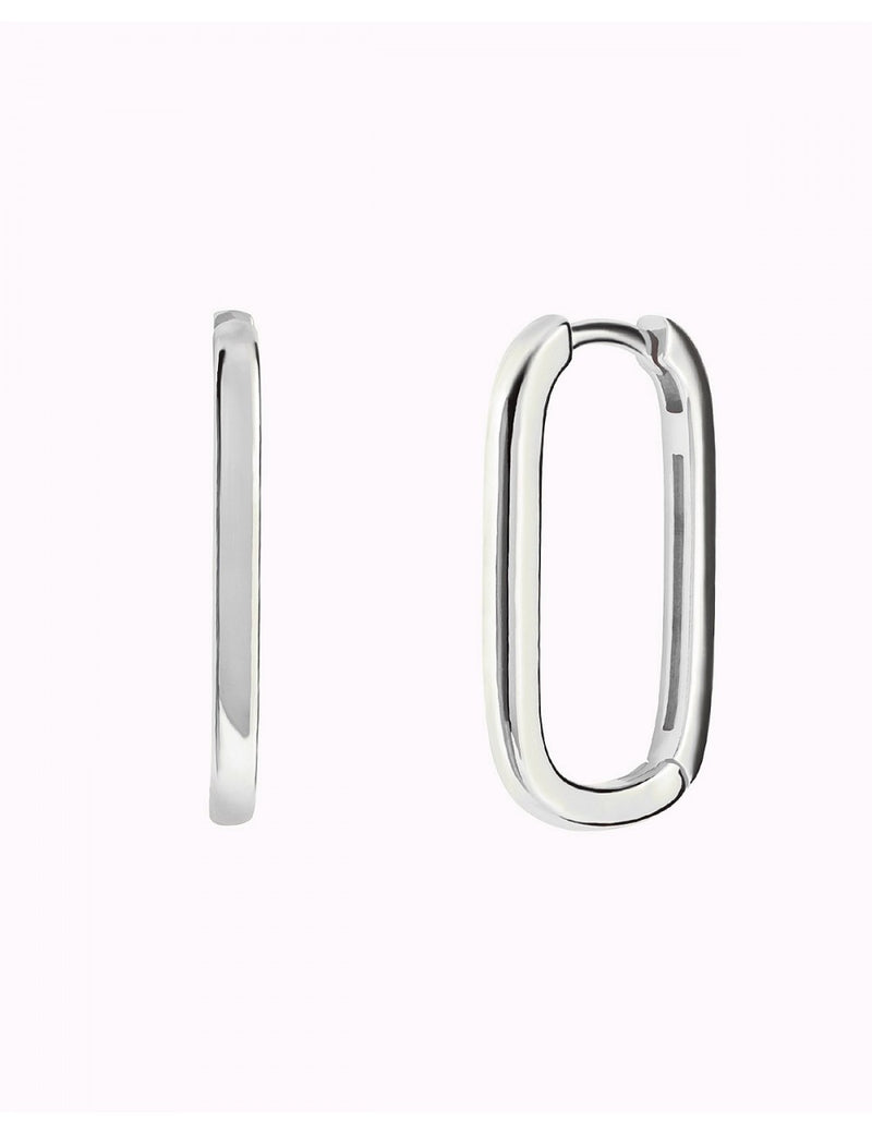 Pendientes de aro rectangulares