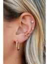 Pendientes de aro rectangulares