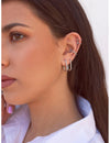 Pendientes de aro rectangulares