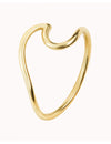 Sea Wave Shaped Silver Ring