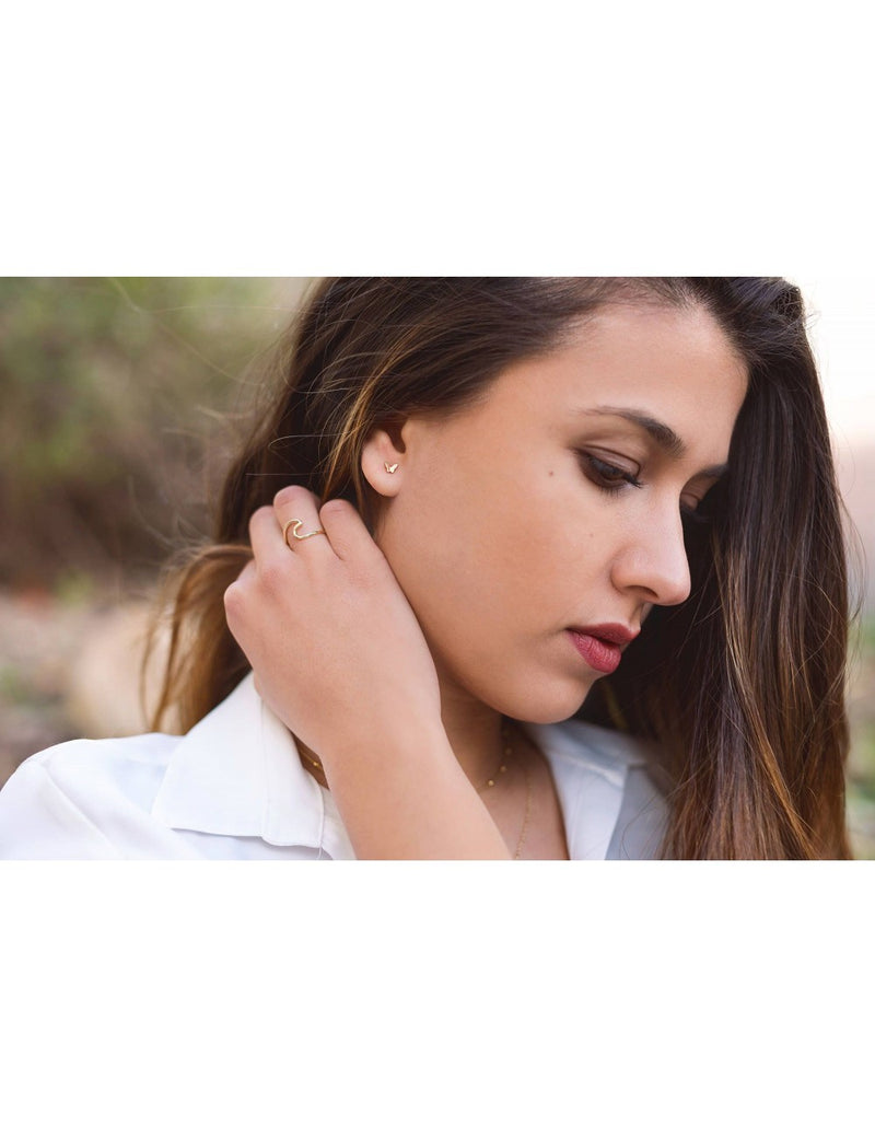 Sea Wave Shaped Silver Ring