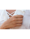 Sea Wave Shaped Silver Ring