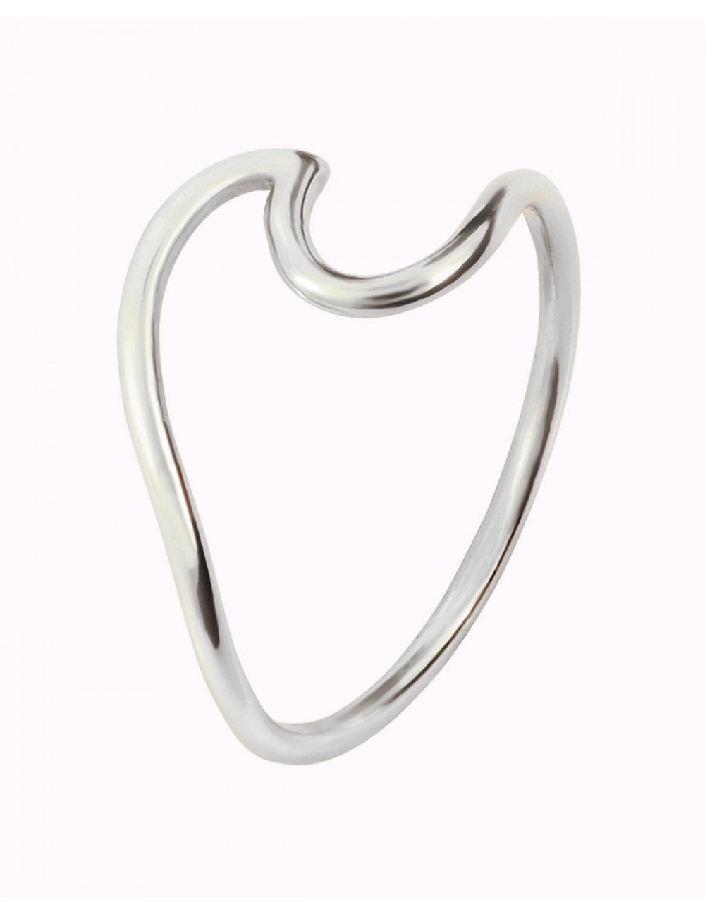 Sea Wave Shaped Silver Ring