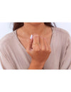 Sea Wave Shaped Silver Ring