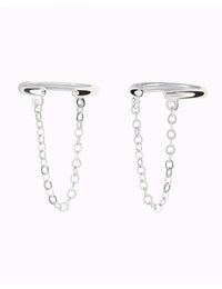 Dangling Chain Conch Ear Cuff Earrings