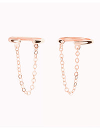 Dangling Chain Conch Ear Cuff Earrings