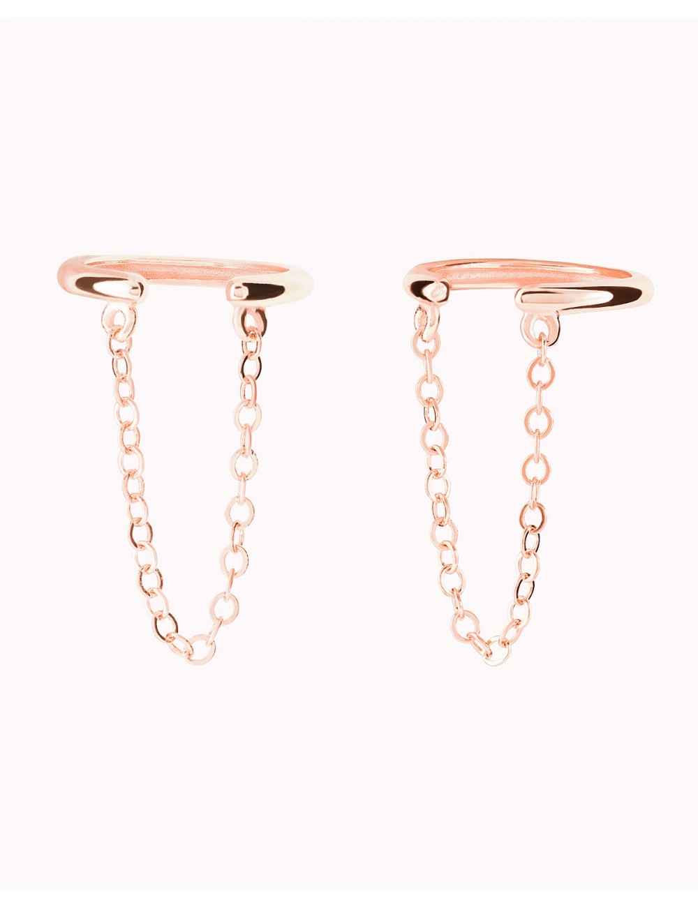 Dangling Chain Conch Ear Cuff Earrings