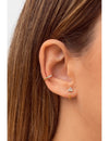 Single Band CZ Silver Conch Ear Cuff Earrings