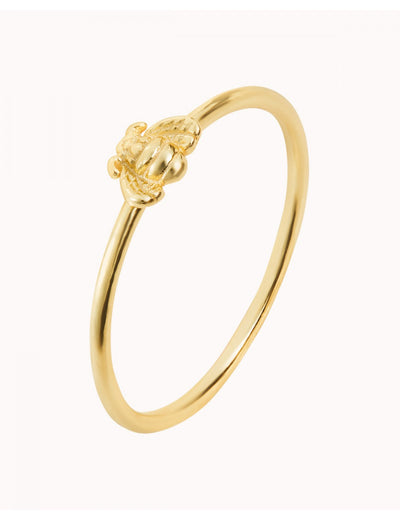 Dünner Ring mit Mini-Biene