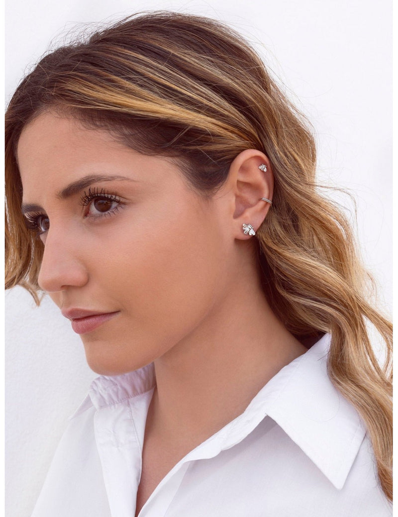 Pendientes ear cuff pequeños en forma de abeja