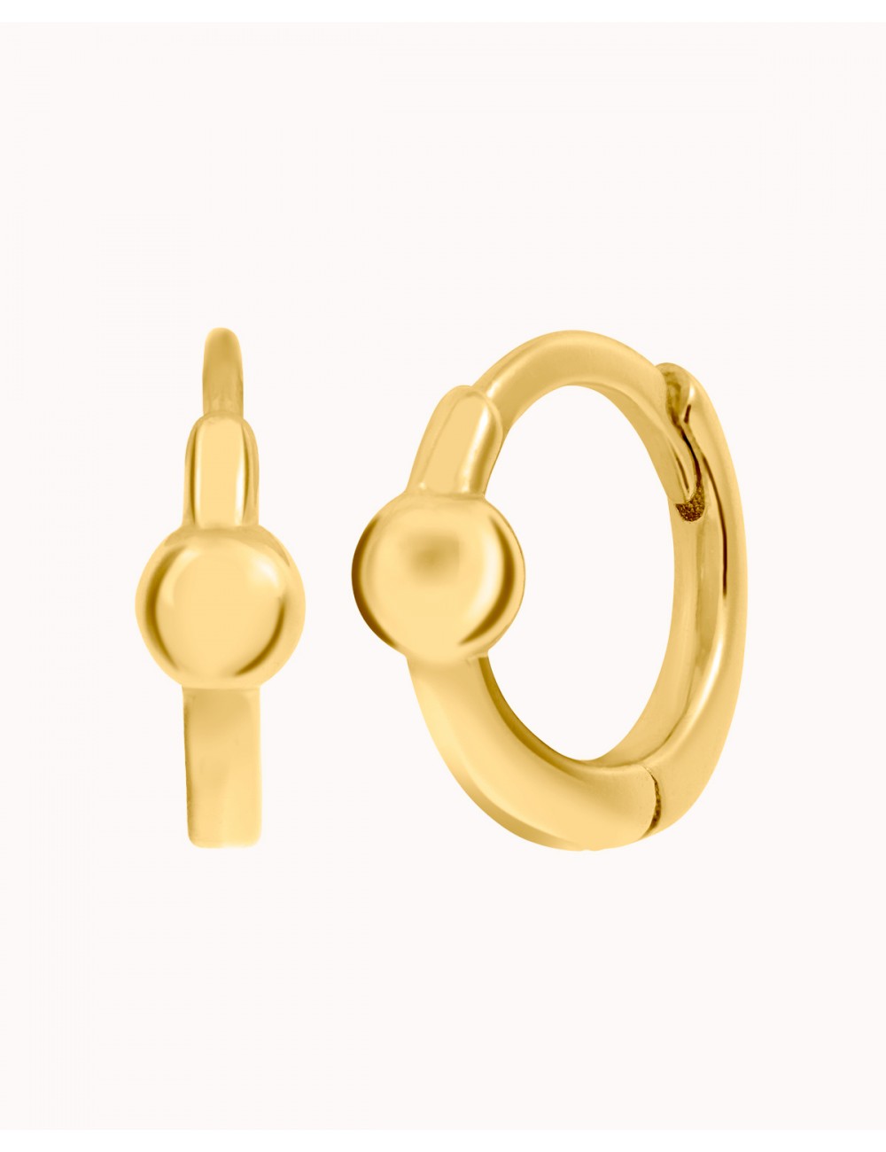 Aros pequeños de plata con bolita