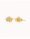 Small Snake-Shaped Stud Earrings