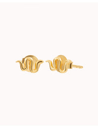 Small Snake-Shaped Stud Earrings