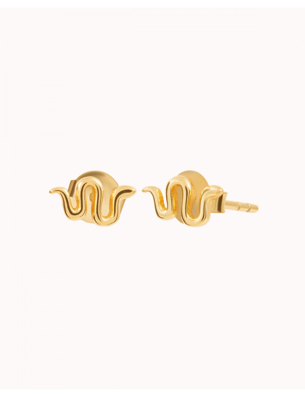 Small Snake-Shaped Stud Earrings