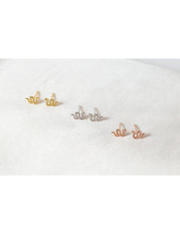 Small Snake-Shaped Stud Earrings