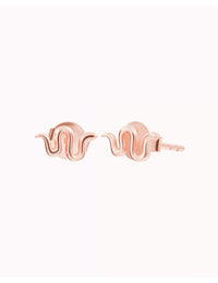 Small Snake-Shaped Stud Earrings